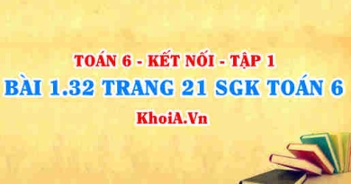 Bài 1.32 trang 21 SGK Toán 6 tập 1 Kết nối tri thức